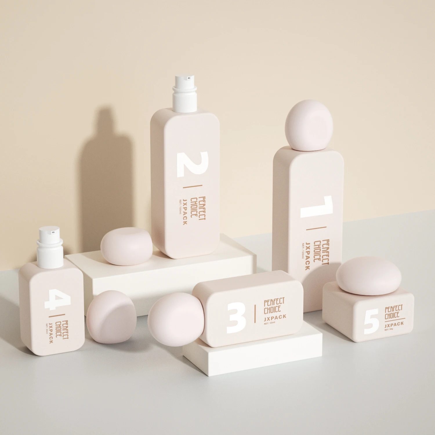 luxury skincare packaging 50g glass square cosmetic facial cream jars with round lid