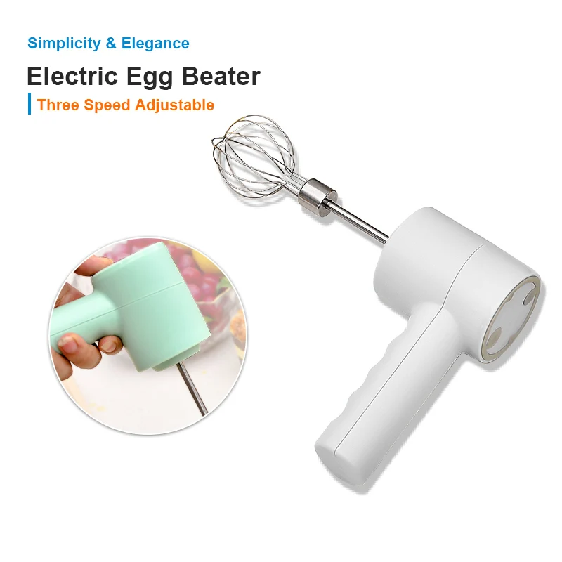 Hanging Style 3 Speeds Kitchen Cream Egg Starch Automatic Mini Usb Rechargeable Wireless Rotary Electric Hand Mixer