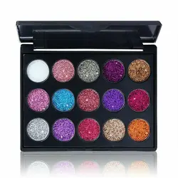 Organic Glitter Eyeshadow 15 Colors Matte Makeup Kit Shimmer Eye Shadow Powder Palette