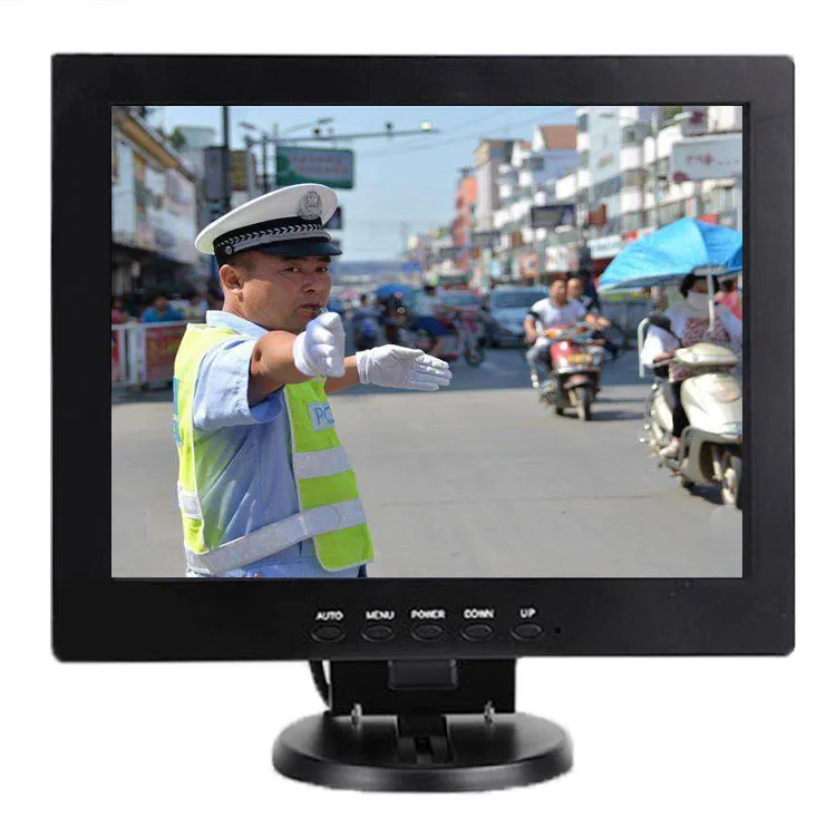 
Wall Mount Desktop 10 inch 1024X768 Digital Screen TFT LCD Monitor with High-definition VGA USB BNC AV For CCTV Security System 