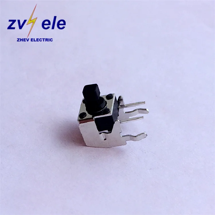 Square 6x6mm 180G DIP Tactile Switch With Round Button 250GF Tact