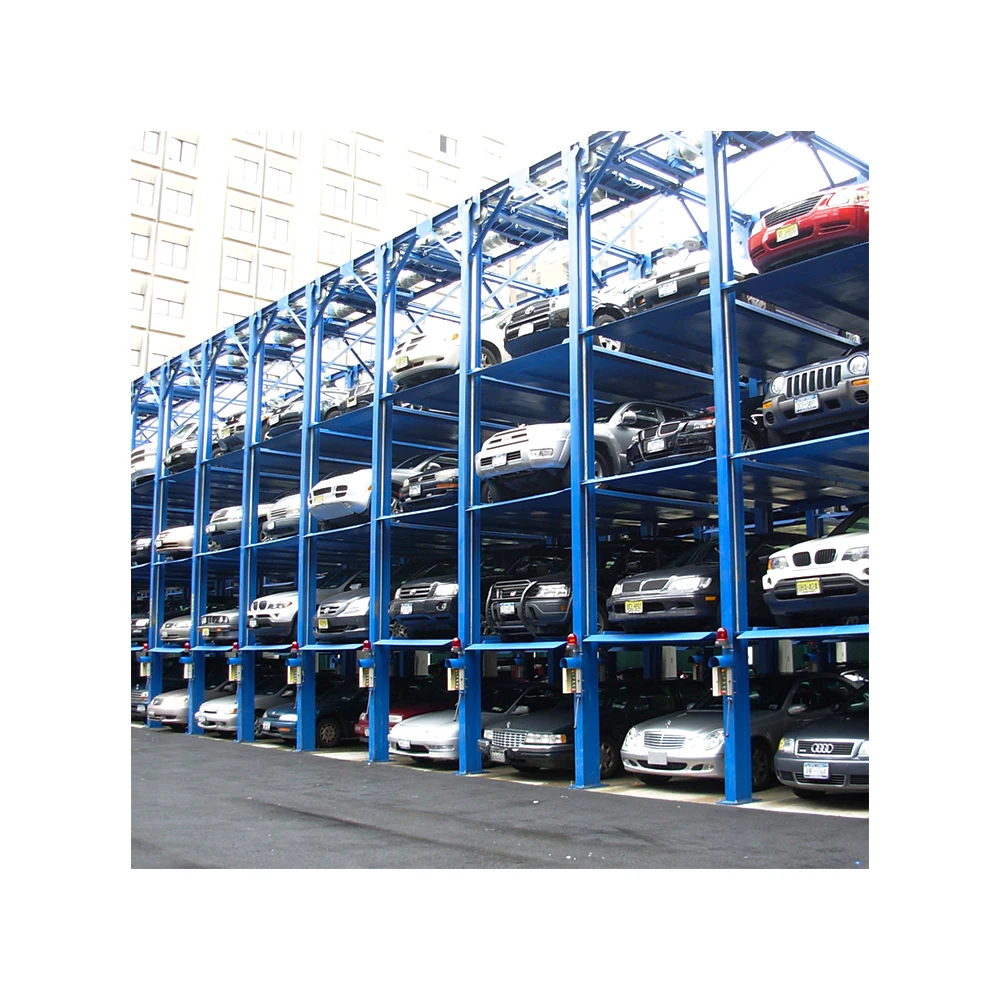 Efficient 4-Car Quad Stack Hydraulic Cylinder Parking Lift System with 4 Levels Premium Parking Equipment