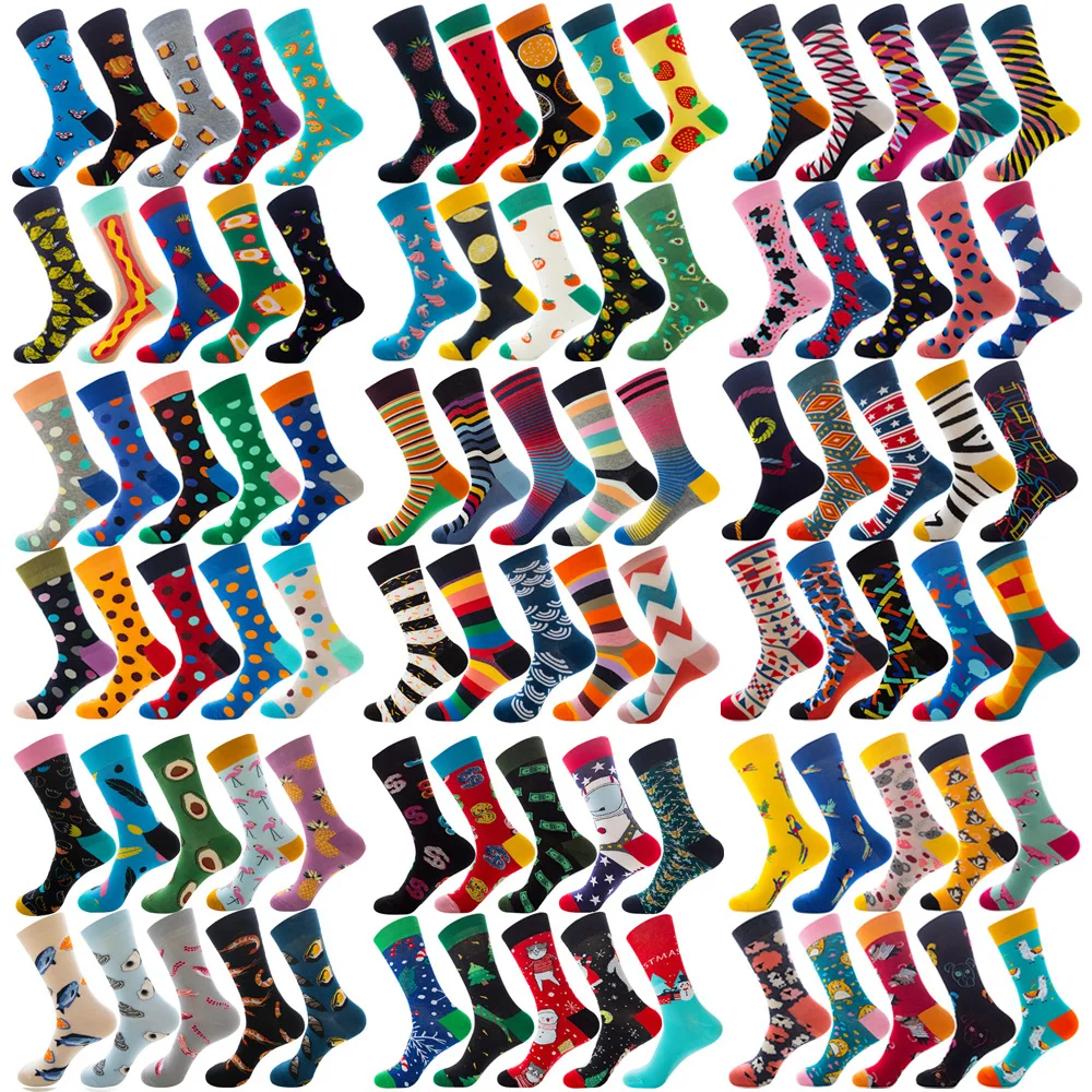 SHANXIN new style funny custom logo fashion dress socks men