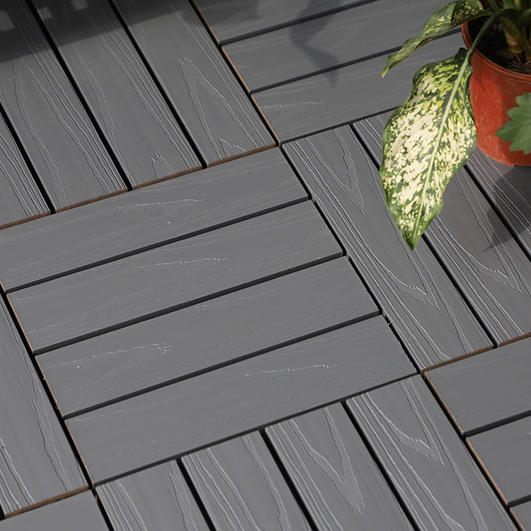 Hot Sale Graphic Design Outdoor Flooring Tile PVC Composite Interlocking Deck Tiles