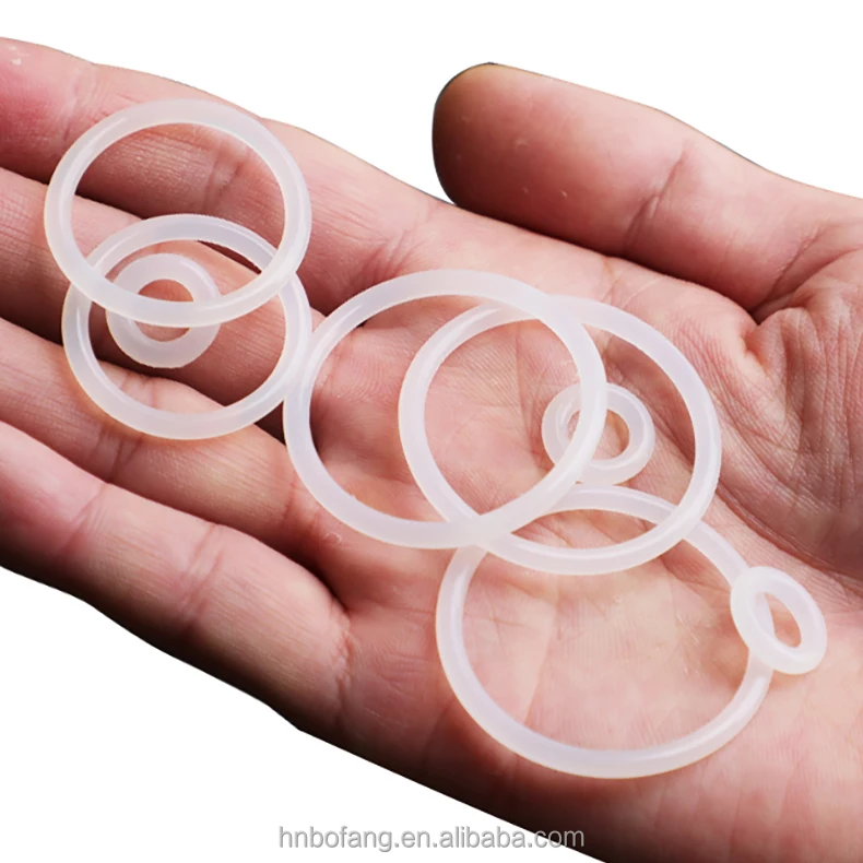 Big Size Heat Resistant 4 mm CS Diameter Clear Transparent Silicone Rubber O Ring Seals