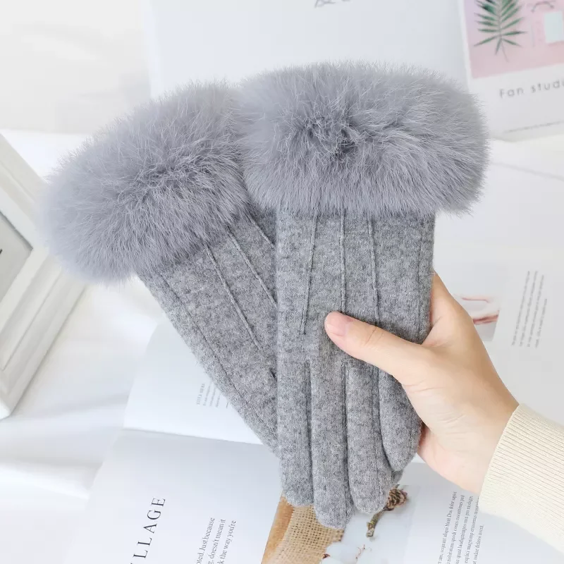 Classic Winter Fashion Wool Women Gloves Cashmere New Style Gloves