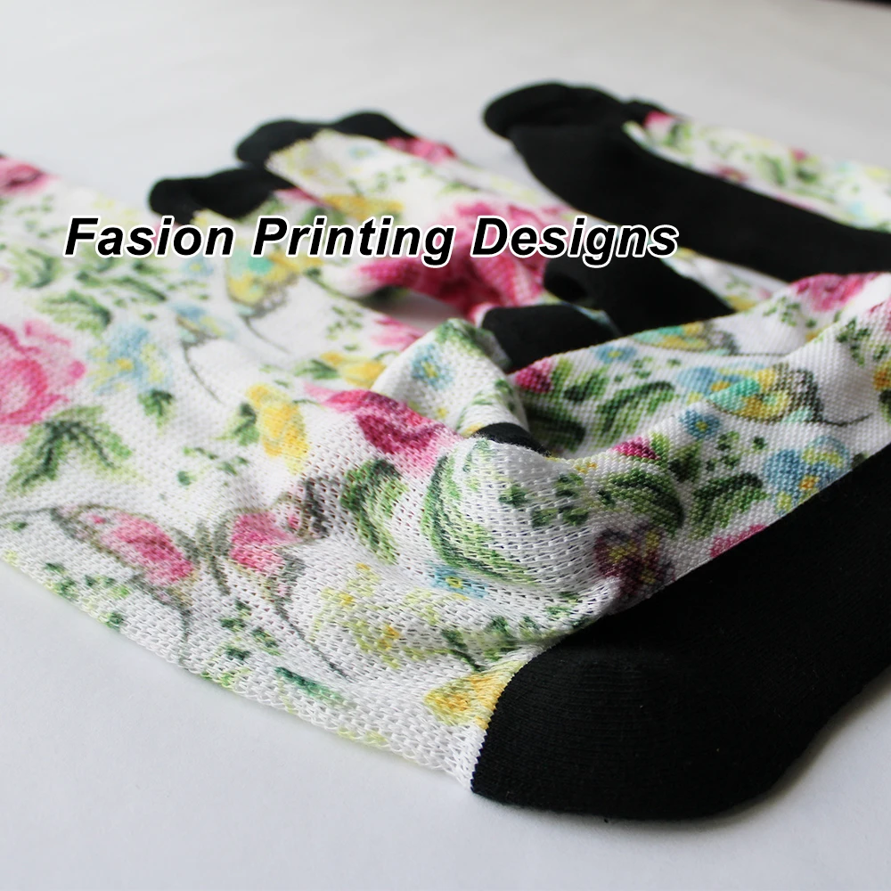 Manufacturer Fashion Colorful Design Custom Logo Comfortable Printed Sublimation Loose Knitting Diabetic Crew Socks