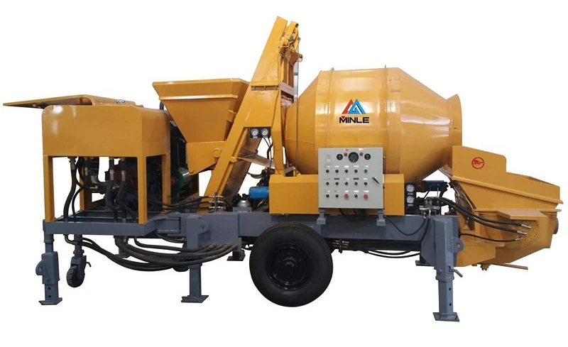 Factory price portable diesel small concrete mixer self loaded with delivery pump 350L concrete mixer for sale