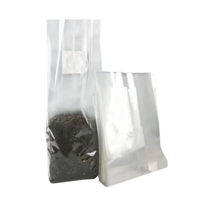 Large capacity Transparent autoclavable breathable mushroom grow bags for spawn