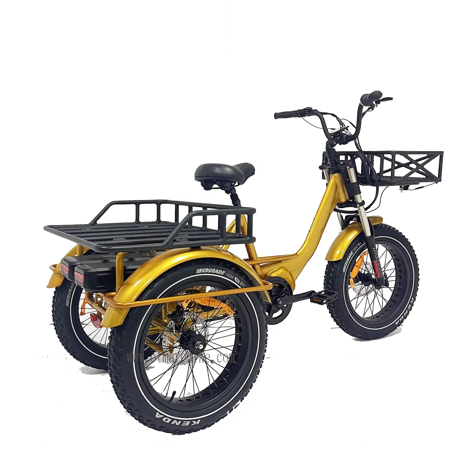 Otmar Bafang 48v 1000w 20*4.0 Center Drive Electric Tricycle Camping Electric Cargo Bike 3 Wheel Electric Bike E Bike