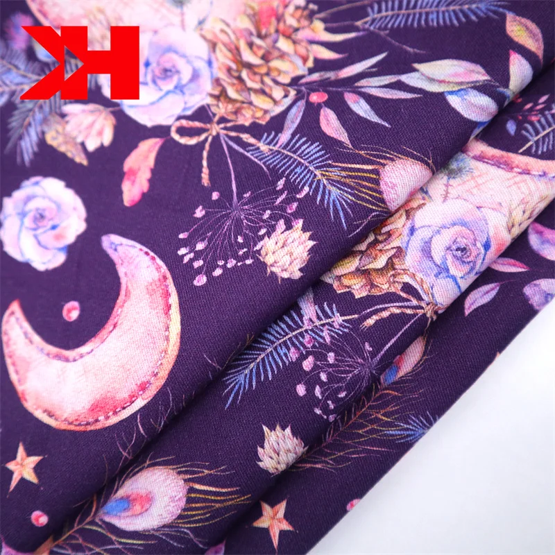 Kahn on time delivery moon print organic cotton shirting fabrics sale