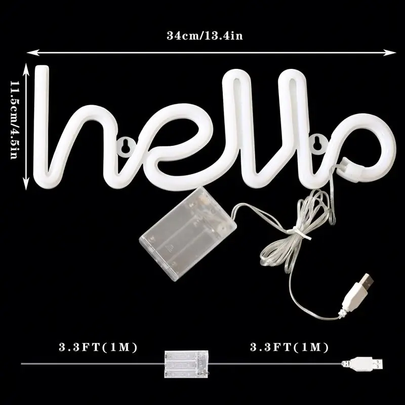  Прямая поставка буквы в форме Hello настенные неоновые вывески на заказ