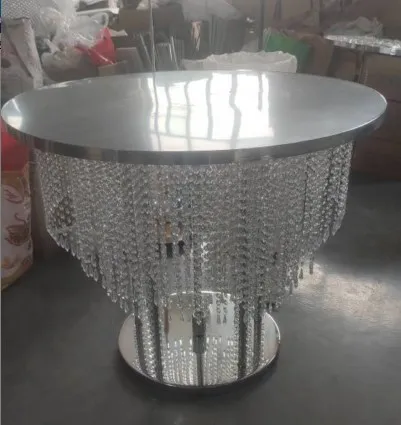 hot sale silver wedding crystal cake table
