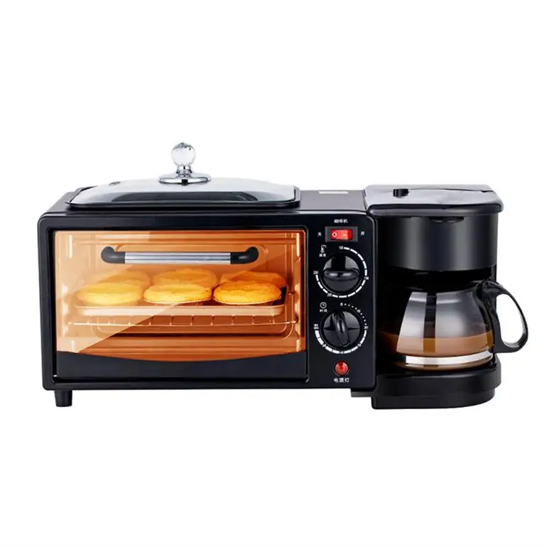High Quality Multi-Purpose 4, Color 3 in 1 Breakfast Maker Machine for Toaster Baking Frying Coffee/