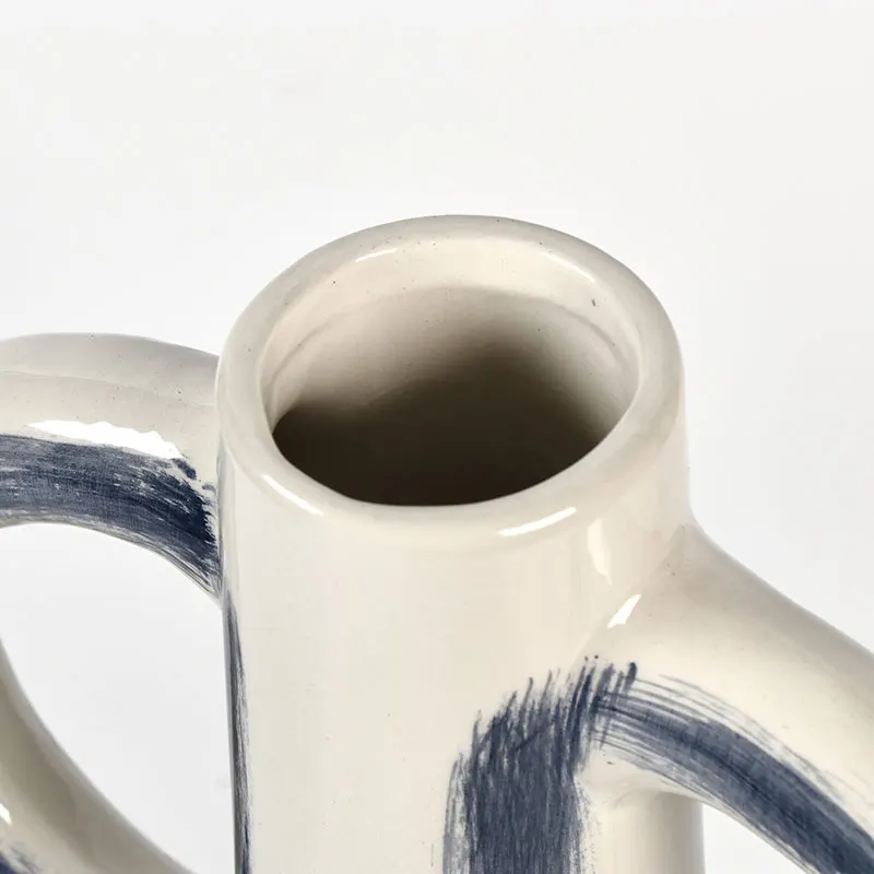 Luxury Home Nordic Modern Decoration Geometry Shape Ceramic Vase Flower And Candle Vases