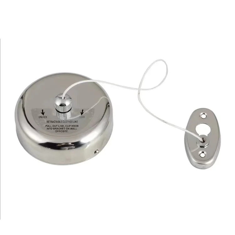 Wall Mounted Roller Washing Line Outdoor Rope Clothesline OEM Organizer Style Clothesline Retractable Stainless Steel Metal