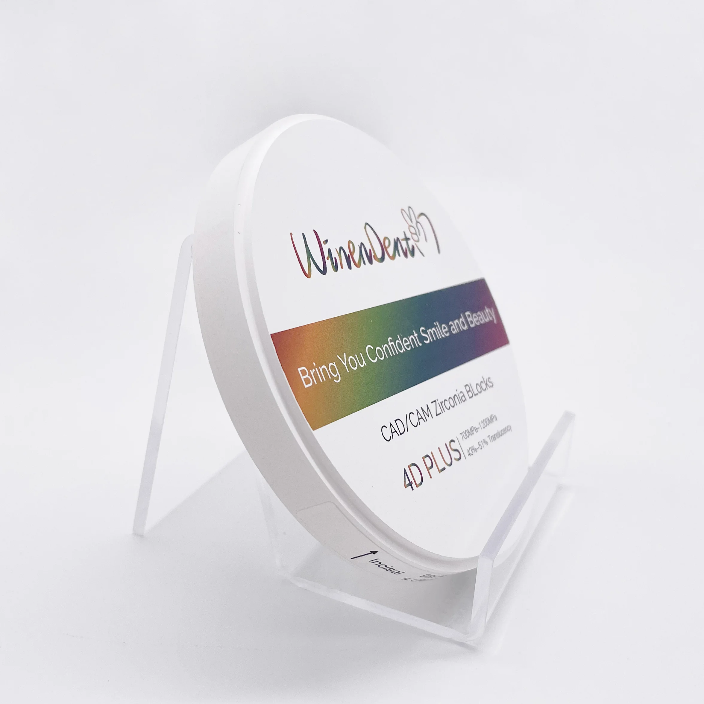 4D-Plus 98mm 22mm cad cam milling machine material high translucency zirconia block for implant