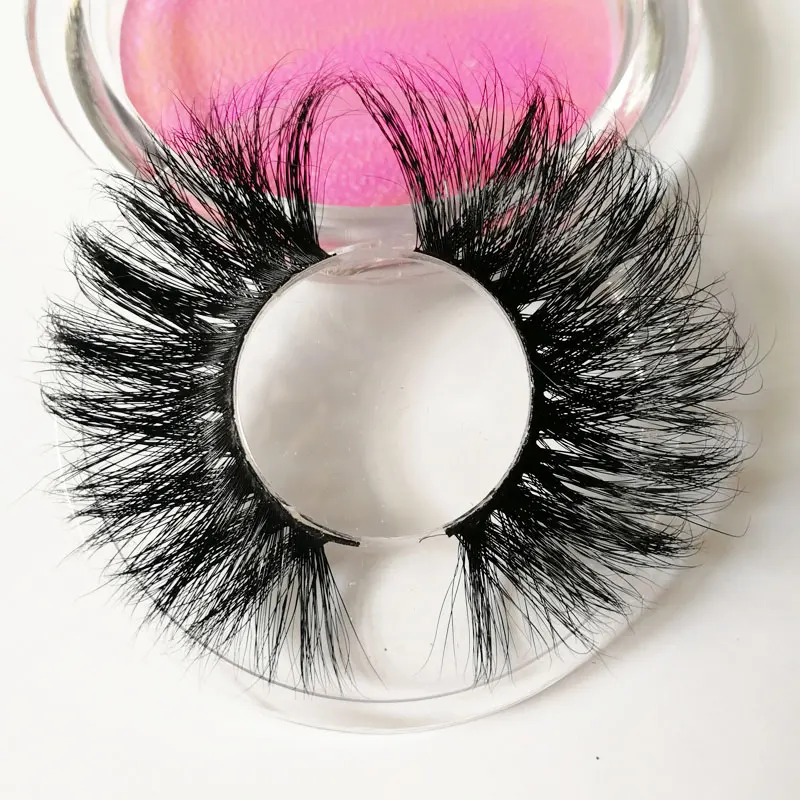 100% Real Mink Eyelashes Private Label Wispy And Fluffy Mink Eyelash Vendors Wholesale Cheap Custom Fluffy 5D Mink Eyelashes