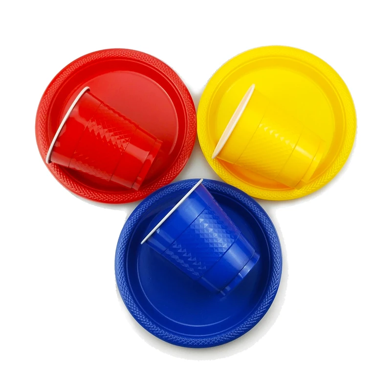 
Wholesale Manufacturer 7 Inch PS Material Plastic Cups and Plates 