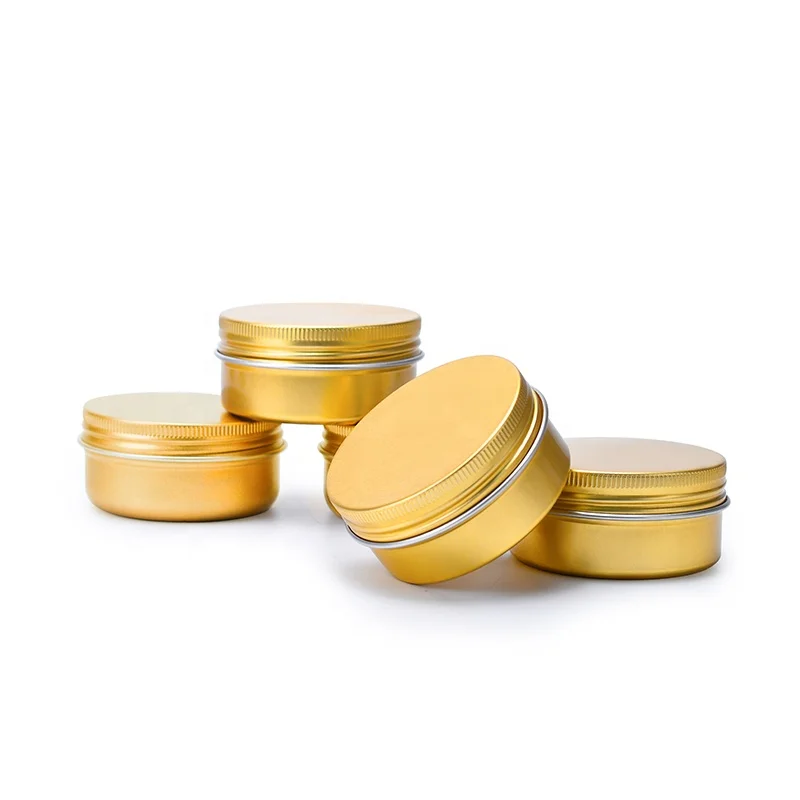 Great Design aluminium screw top tins 10g 15g 30g 50g 60g 80g 150g beard oil silver black gold pink aluminium tin container