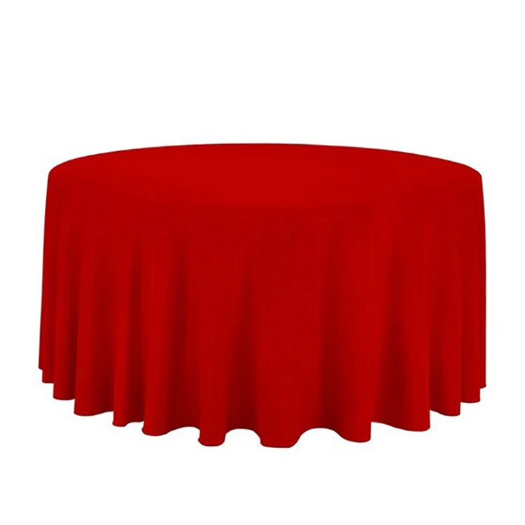 100% Polyester Washable Royal Blue Table Cloth Round Tablecloth for Circular Table