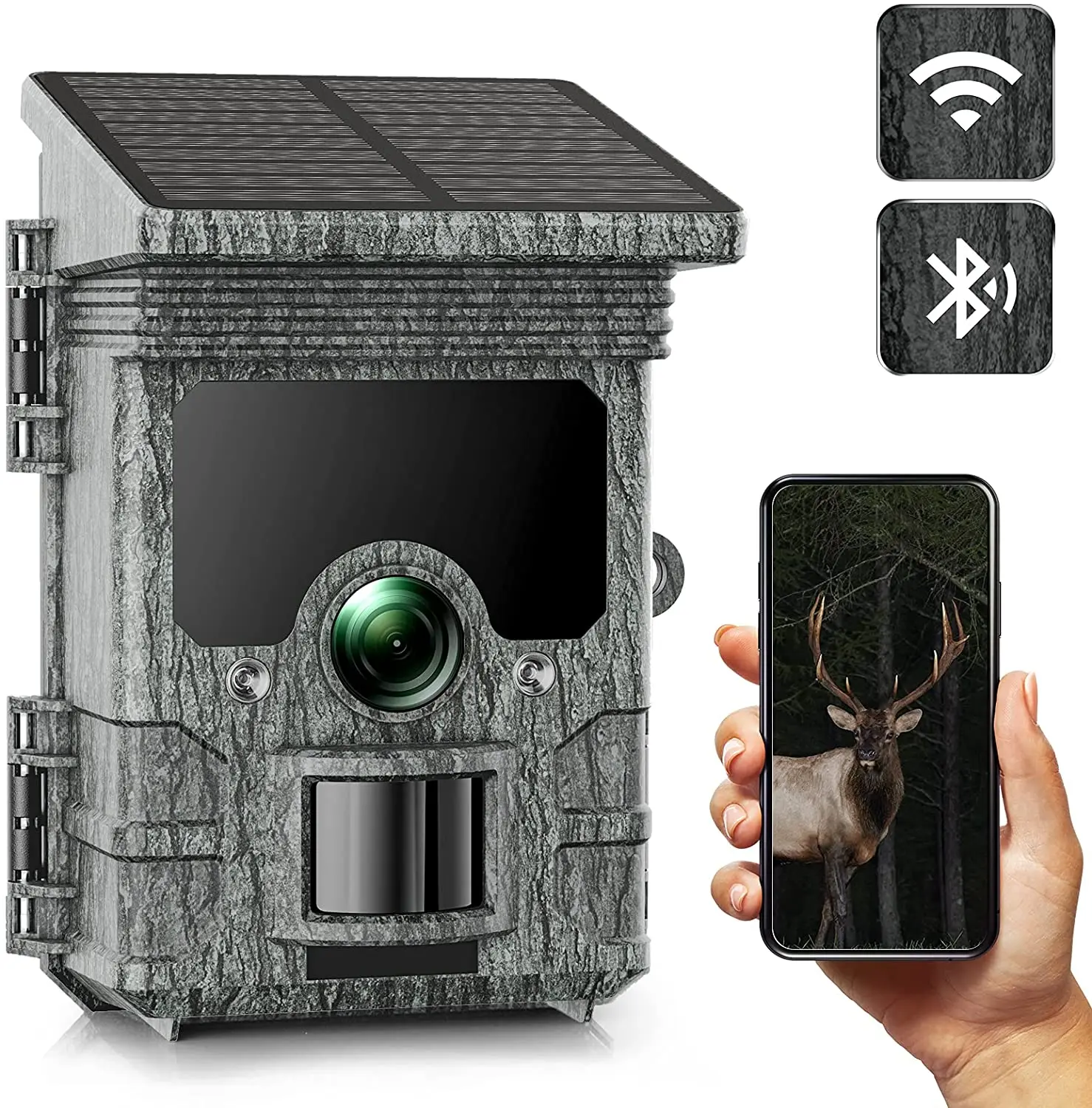 RD7000WF 46MP/4K wide-angle Lens Solar-powered WiFi Wildlife Trail Hunting Camera