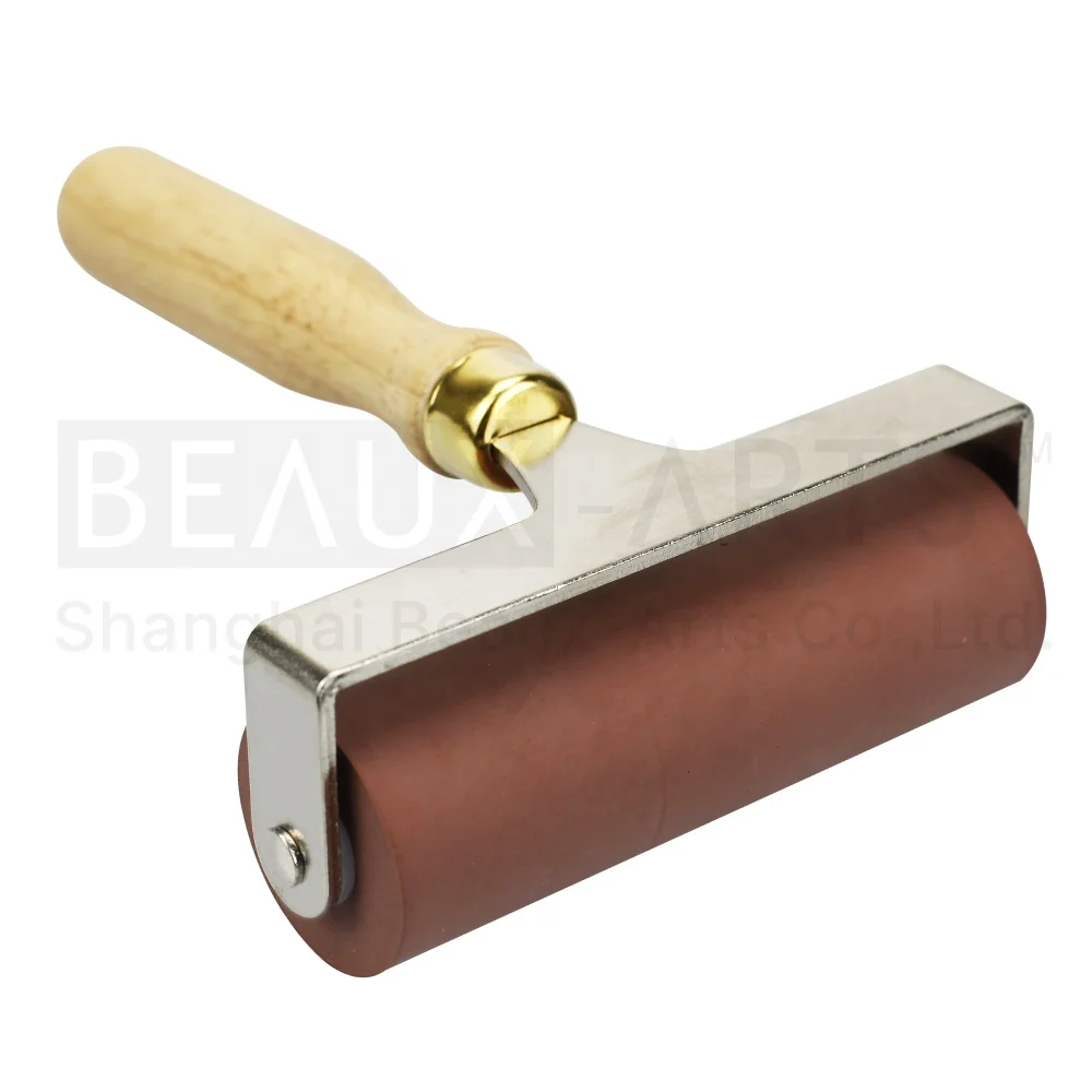 10 CM Deluxe Hard Rubber Brayer Roller for Printmaking DIY Painting Tool Craft