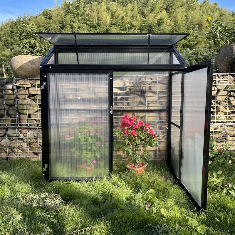 Сельскохозяйственная мини-теплица с алюминиевой рамой наборы уличных домов для садовых