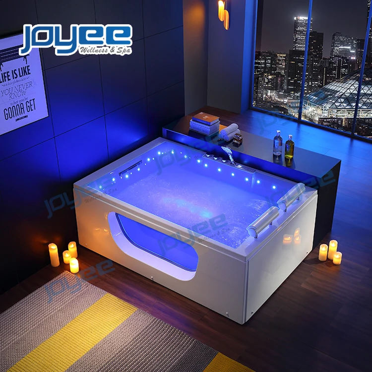 JOYEE modern 2 persons whirlpool massage bathtub new model spa bath tub with shower/ neu Badewanne mit Dusche with glass window