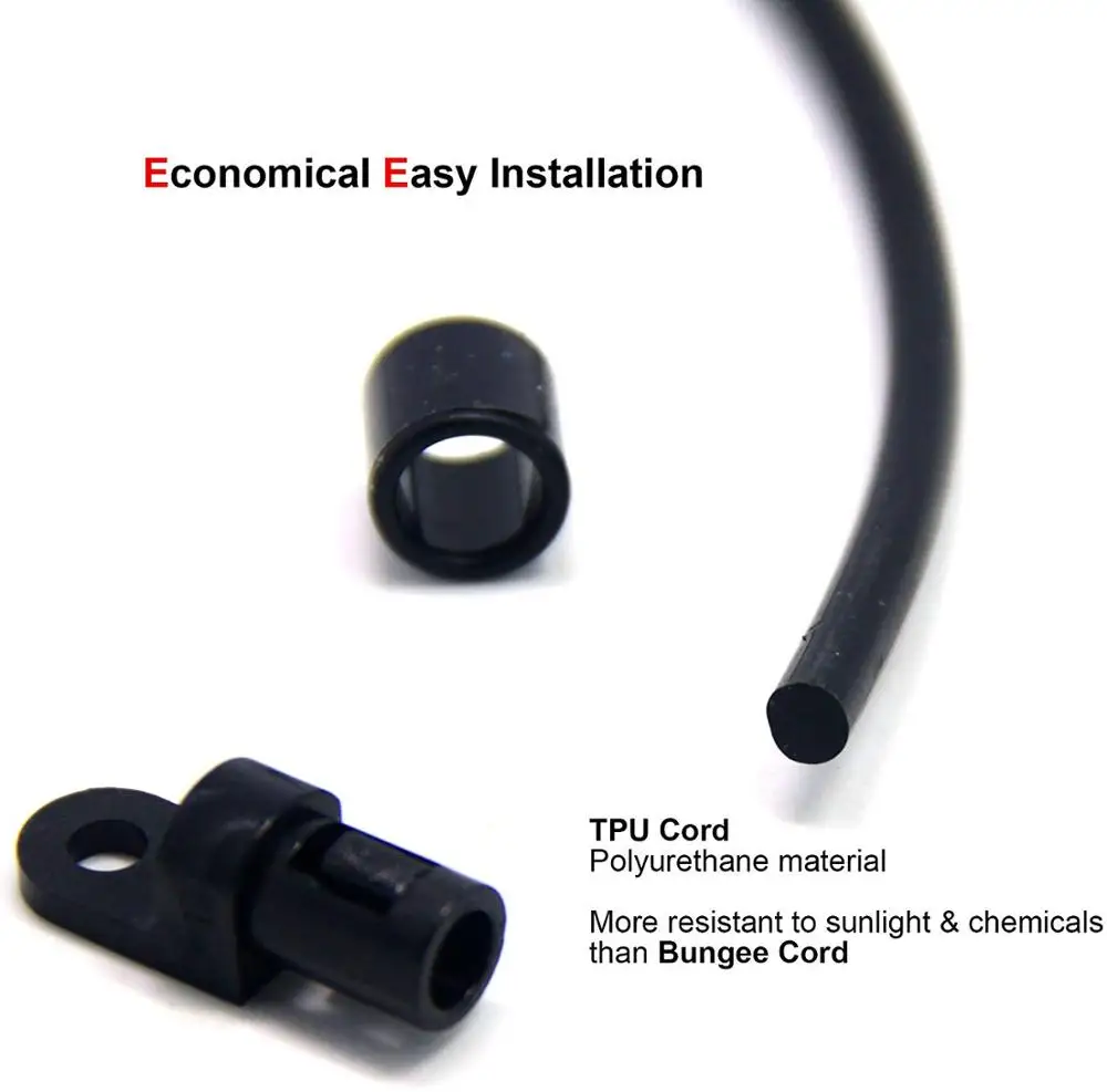 SAMSFX Fishing Non-Stretch Rod Tamer Straps Pole Holder Deck Mount Connector for Kayak Boat & Marine Fishing