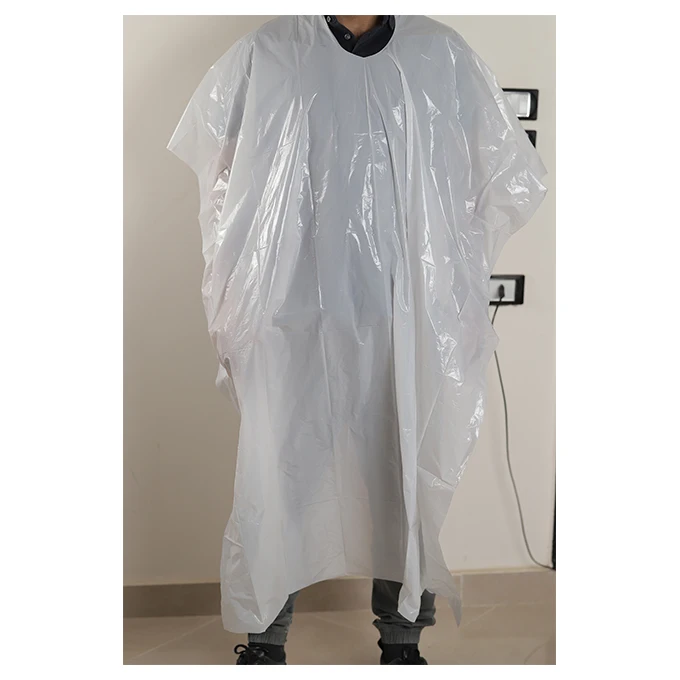 Quality wholesale cheap disposable hairdressers apron plastic