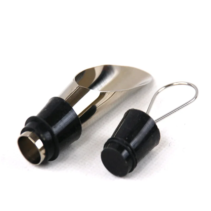 2 in 1 Stainless Steel Wine Bottle Bamboo Cork Stopper Pourer Aerator Decanter for Wedding Wine Accessories Set
