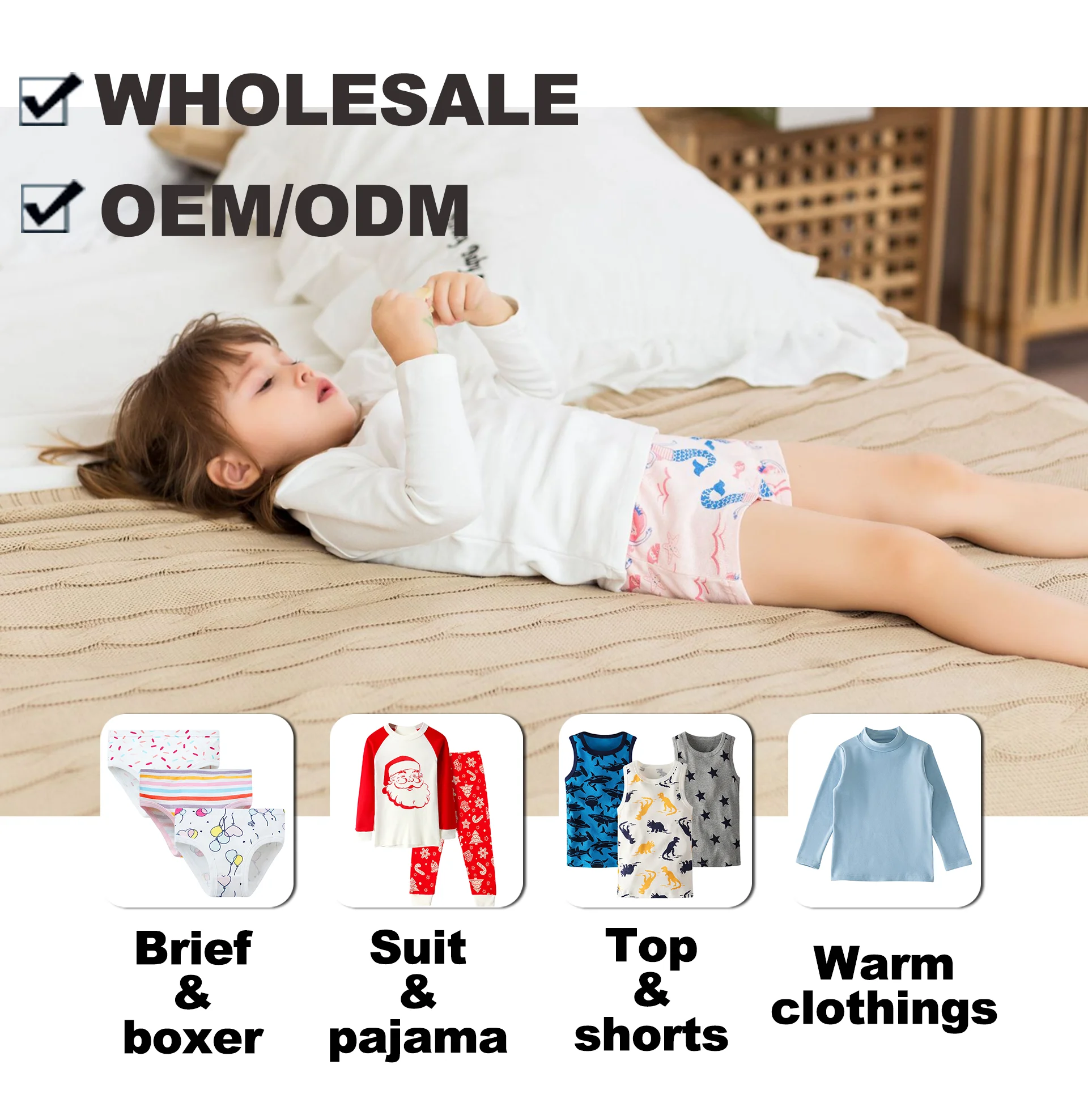 Wholesale/ODM/OEM Baby boys and girls cute printing clothes long sleeve little kids Clothing Sets