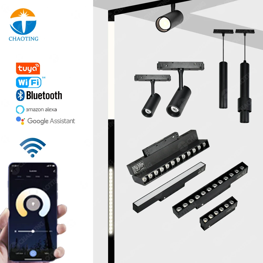 48V Magnetic Light System Recessed Magnetic Rail Store Focus Lamp Linear Dimmable Foldable Spot Light Magnetic Light Track