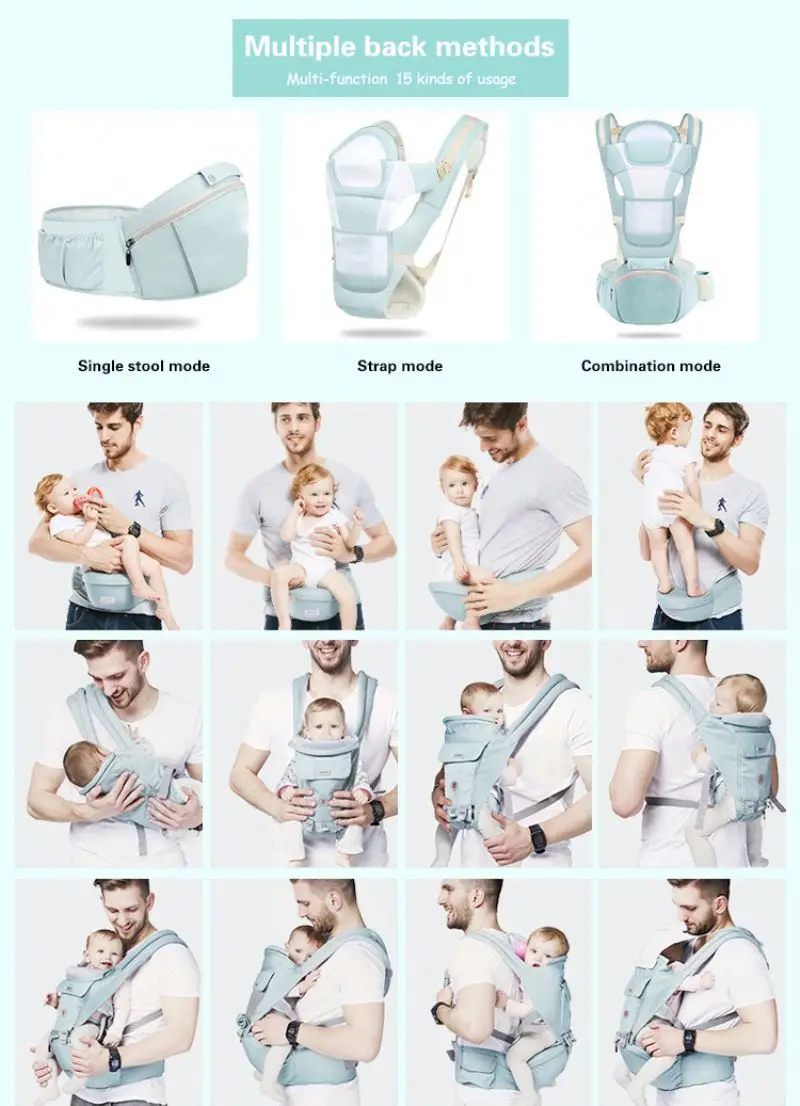 
Infantino Flip Advanced Carrier convertible face-in and face-out front and back baby carrier 