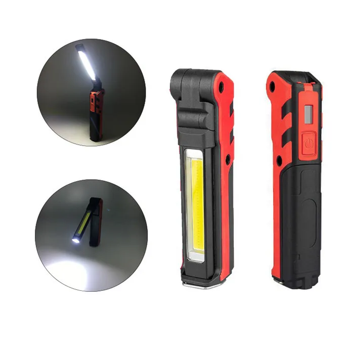 USB Rechargeable 5W COB Work lamp Portable Foldable COB LED Work Light Magnetic Flashlight Torch For Car Inspection Repair lamp