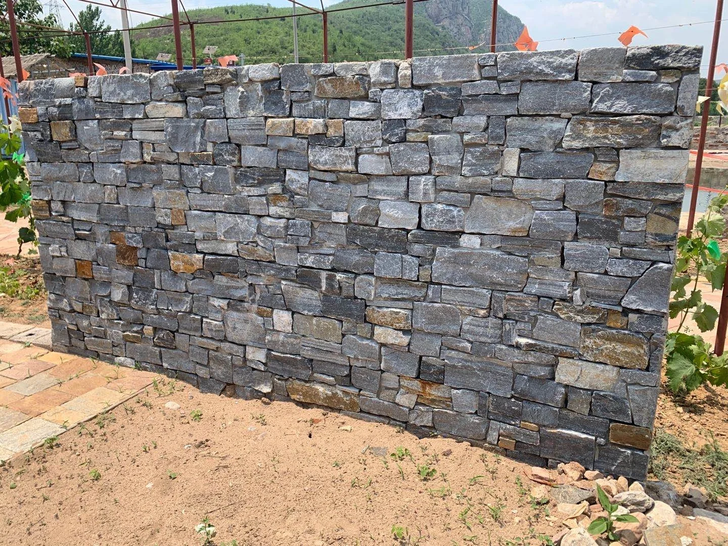 Natural flat stacked stone for exterior wall decorative