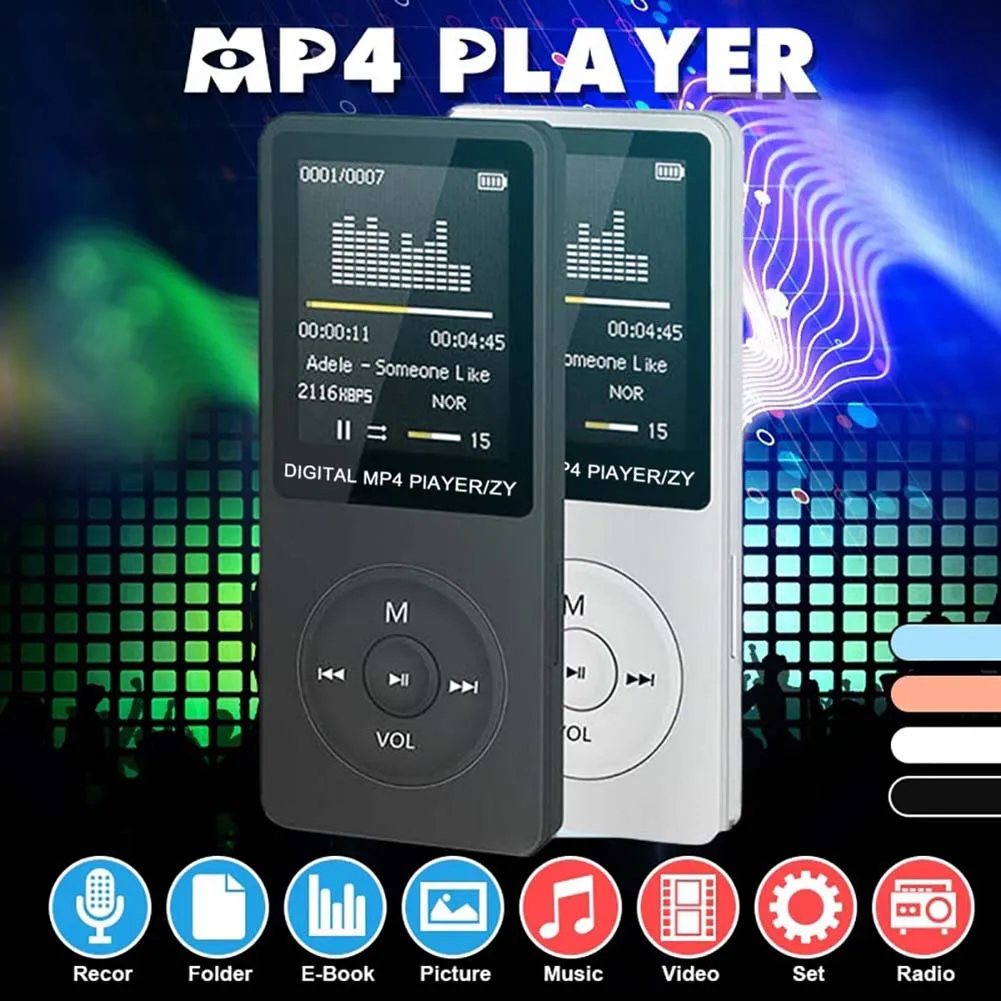 Audio Player Student Accessories MP3 Battery-operated Mini MP4 Cool Card Reader Energy Saving Language Selection Music Players