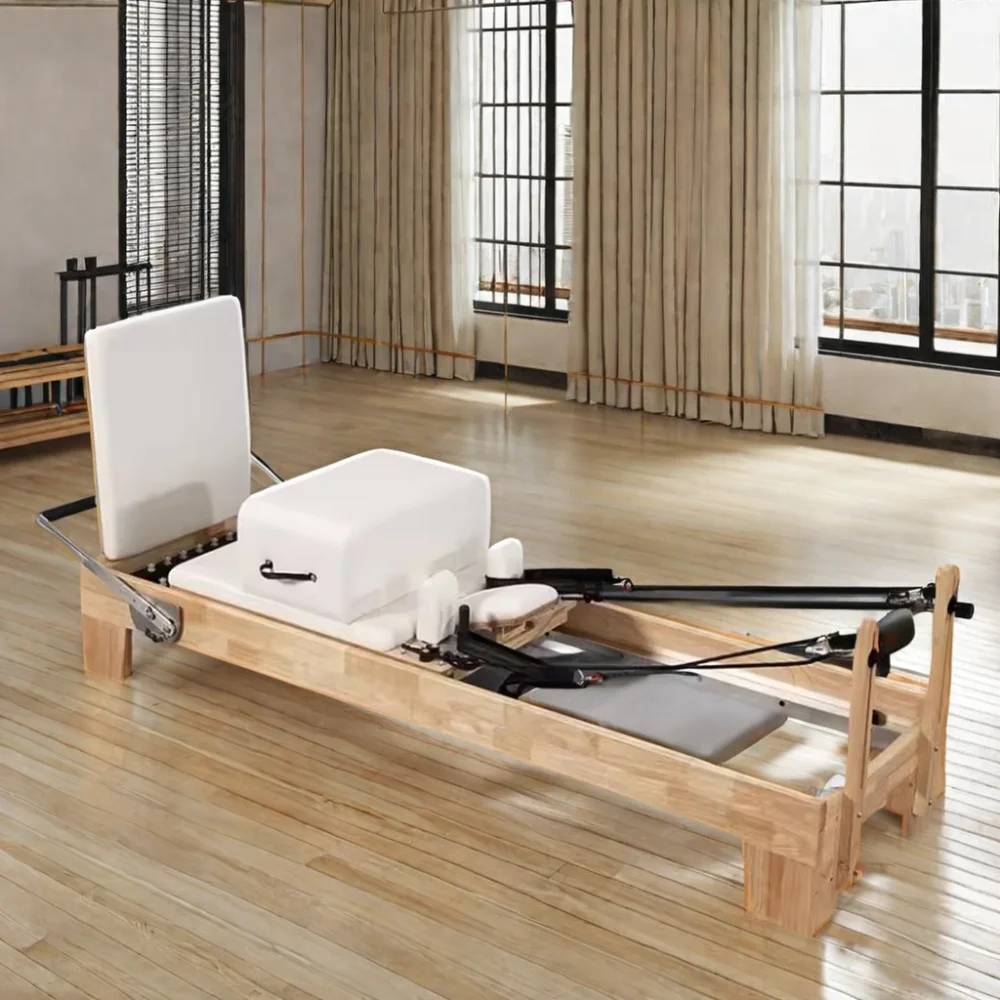 Wholesale Price Home Gym Cama Reformers Equipment Solid Oak Wood Reformer Pilates Bed Yoga Pilates Reformer Machine  for sale