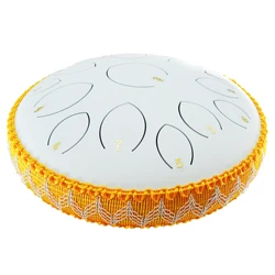 Made in China high cost performance Music therapy white 14 inches 15 tone Tank Handpan  drum toy hunk drum Steel tongue drum