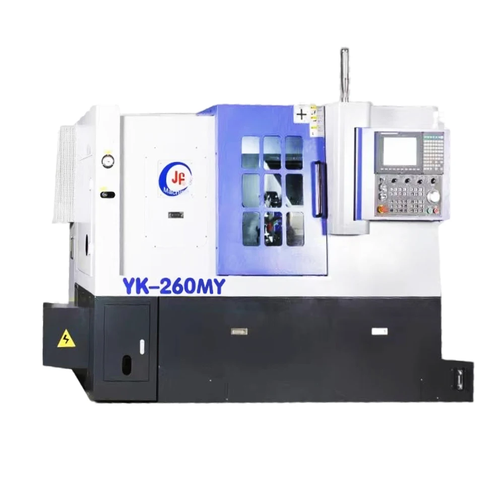 JINN FA YK-260MY Brake Disc Double Spindle High Precision And Stability Metal Cutting General Machine Tool Slant Bed CNC lathe