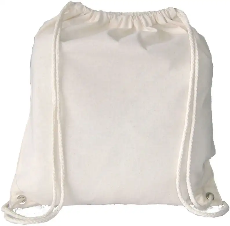 Cotton String Backpack Drawstring Bag Material made in India West Bengal color black