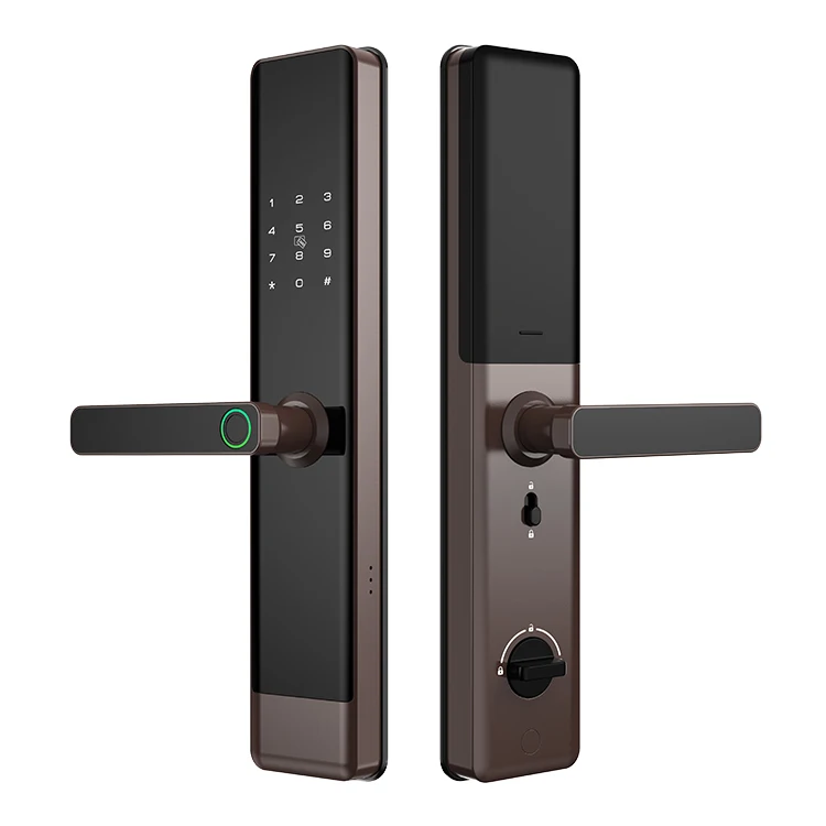 High Quality 6068 Mortise TuyaEnglish Portuguese Russian Vietnamese Spanish Arabic Thai Indonesian Voice smart door Lock