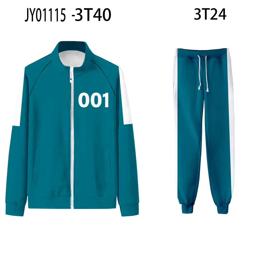 TMW wholesale 6XL big size role uniform 067 jacket unisex 2 piece set squid game costumes track suit squid game cosplay