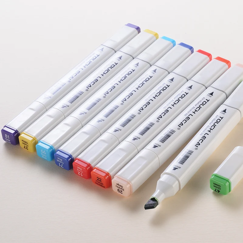 Hot Selling 204 Colors Dual Tip Art Markers,Permanent Marker Pens Highlighters