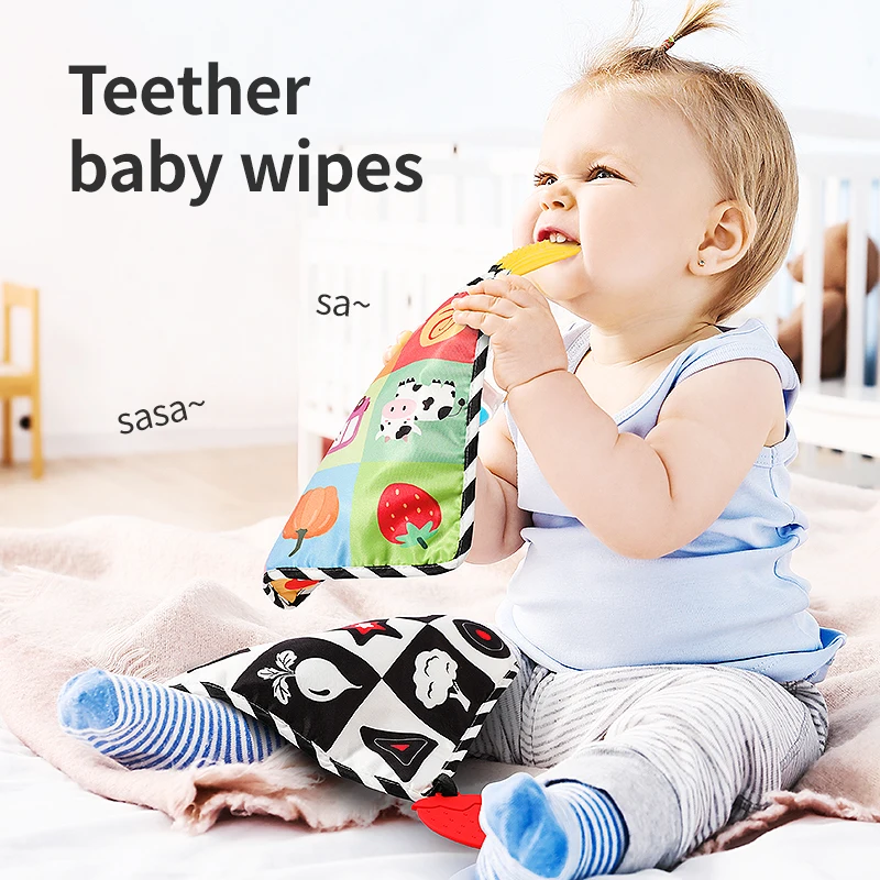 Infant Early Educational Toddler Toy Fabric Baby Cloth Book Baby Cloth Square Toddler Toy for Babies Before Bedtime