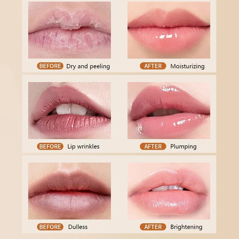 Wholesale Bulk Private Label 2 in 1 Lip Double Side Moisturizing Essence Base Clear Lip Plumper Gloss