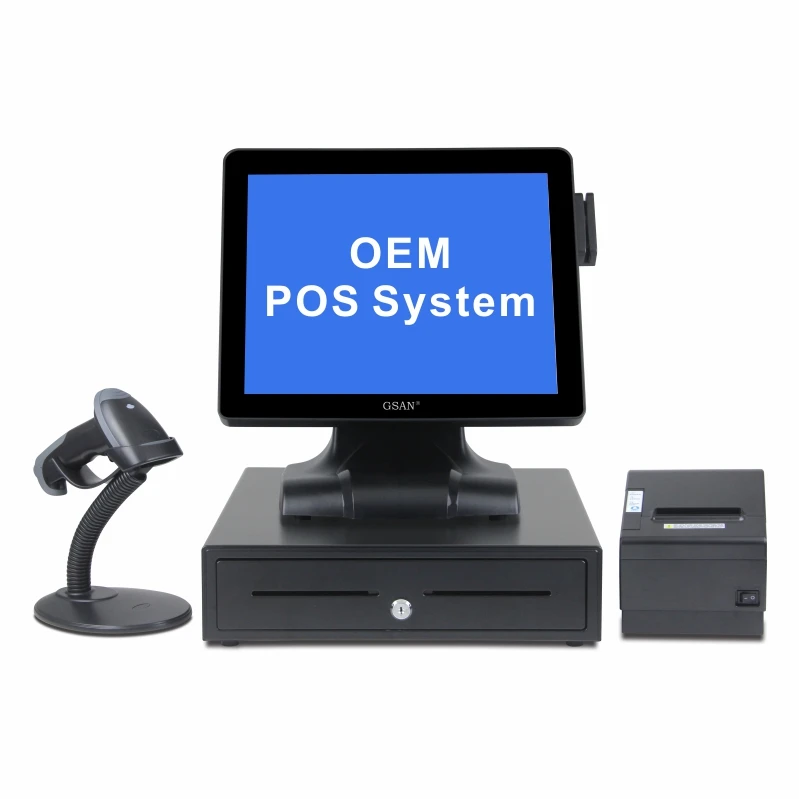 Factory Price Windows 10 POS Machine All In One POS Hardware Systems With Card Reader
