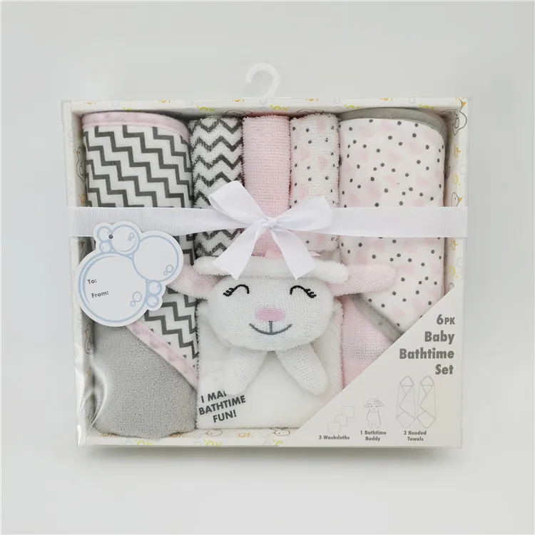 Soft Baby Washcloths 6pcs Baby Bath Gift Sets China Wholesale Baby Hooded Bath Towel
