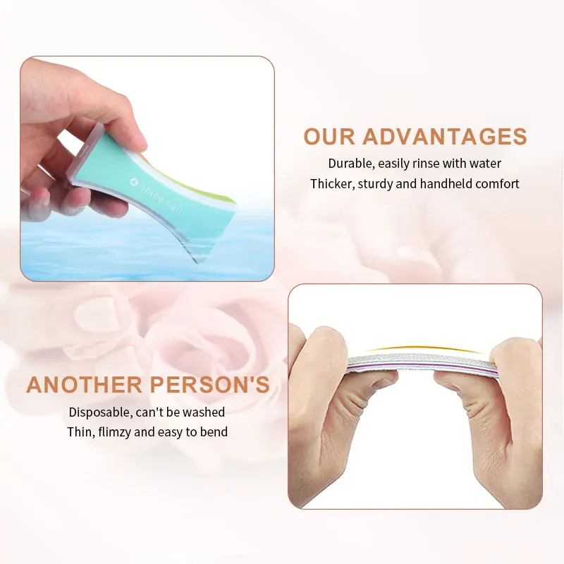 High quality new design 4 sides mini nail file sanding block buffer manicure nail art care tool for home salon
